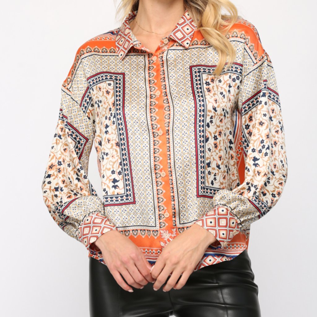 Tangerine Button Down